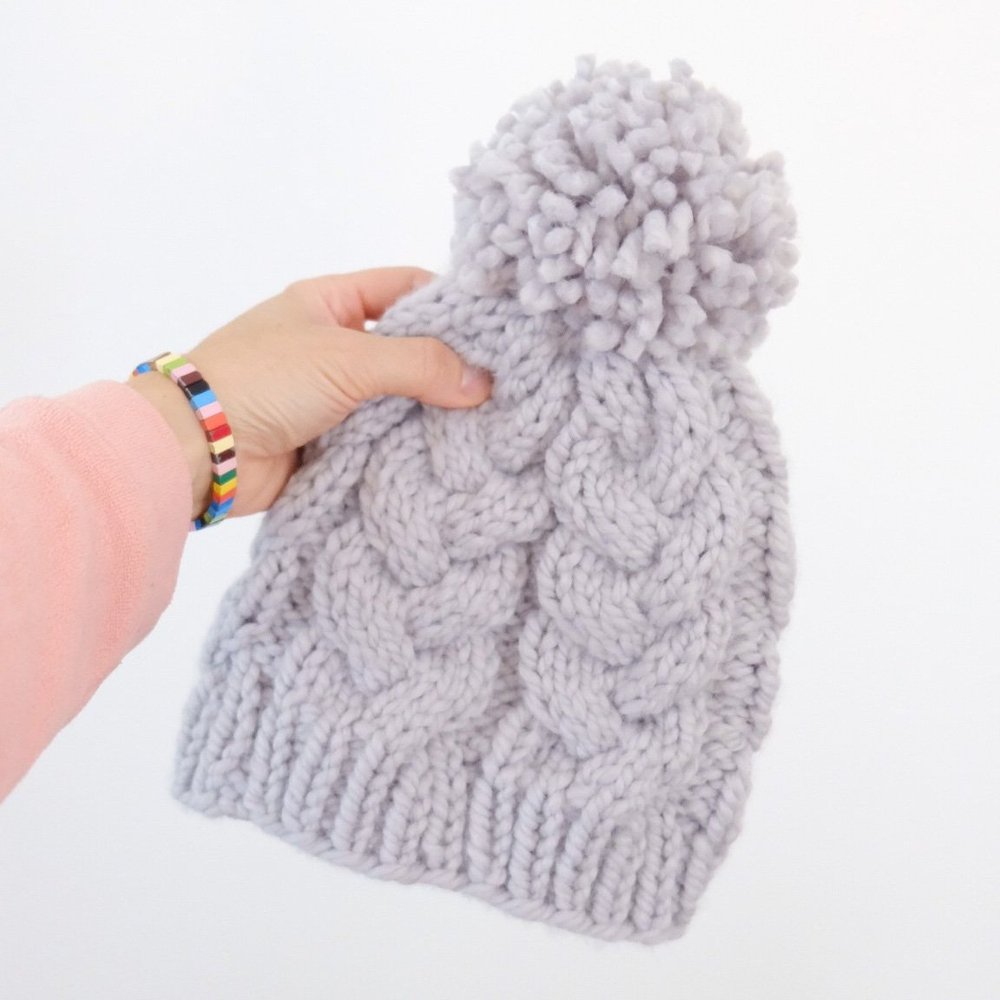 Easy Knitted Cable Hat Pattern – PJHE