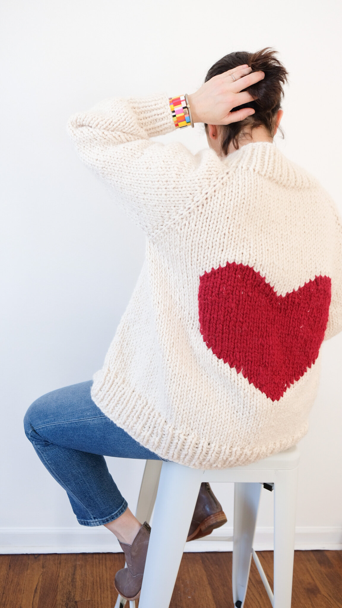 Big Heart Cardigan Sweater Knitting Pattern — Ashley Lillis