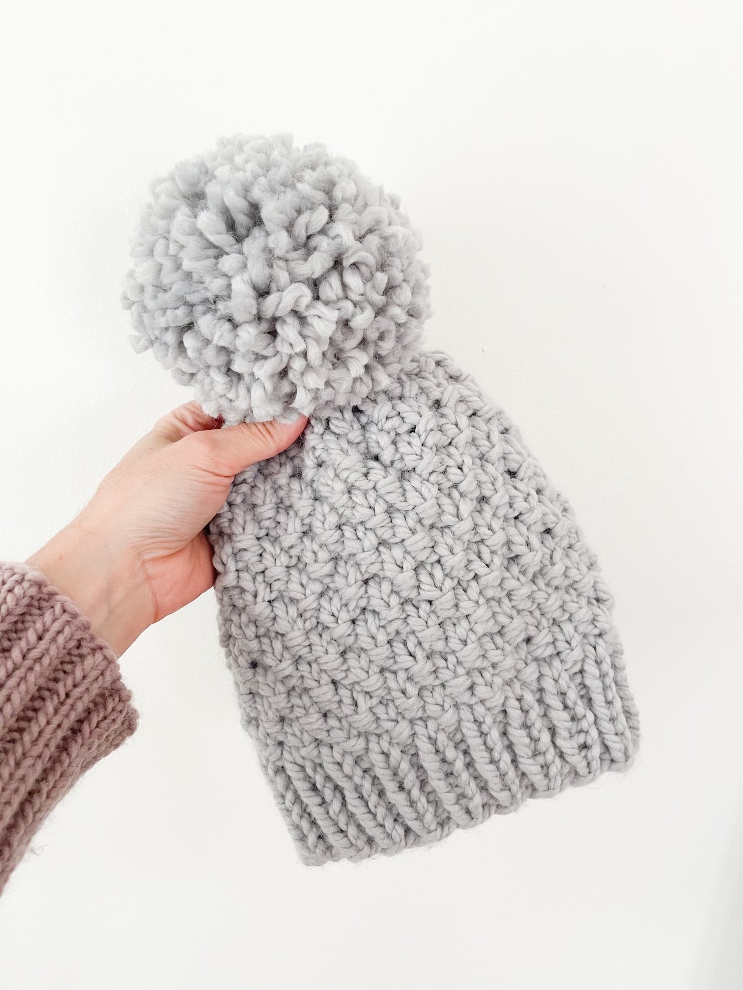 FREE Moss Stitch Chunky Knit Hat Pattern | The Mountain Time Hat — Ashley  Lillis