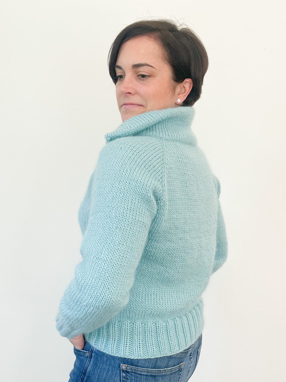 Cozy Top Down Raglan Sweater Knitting Pattern | Wishlist Pullover Lite ...
