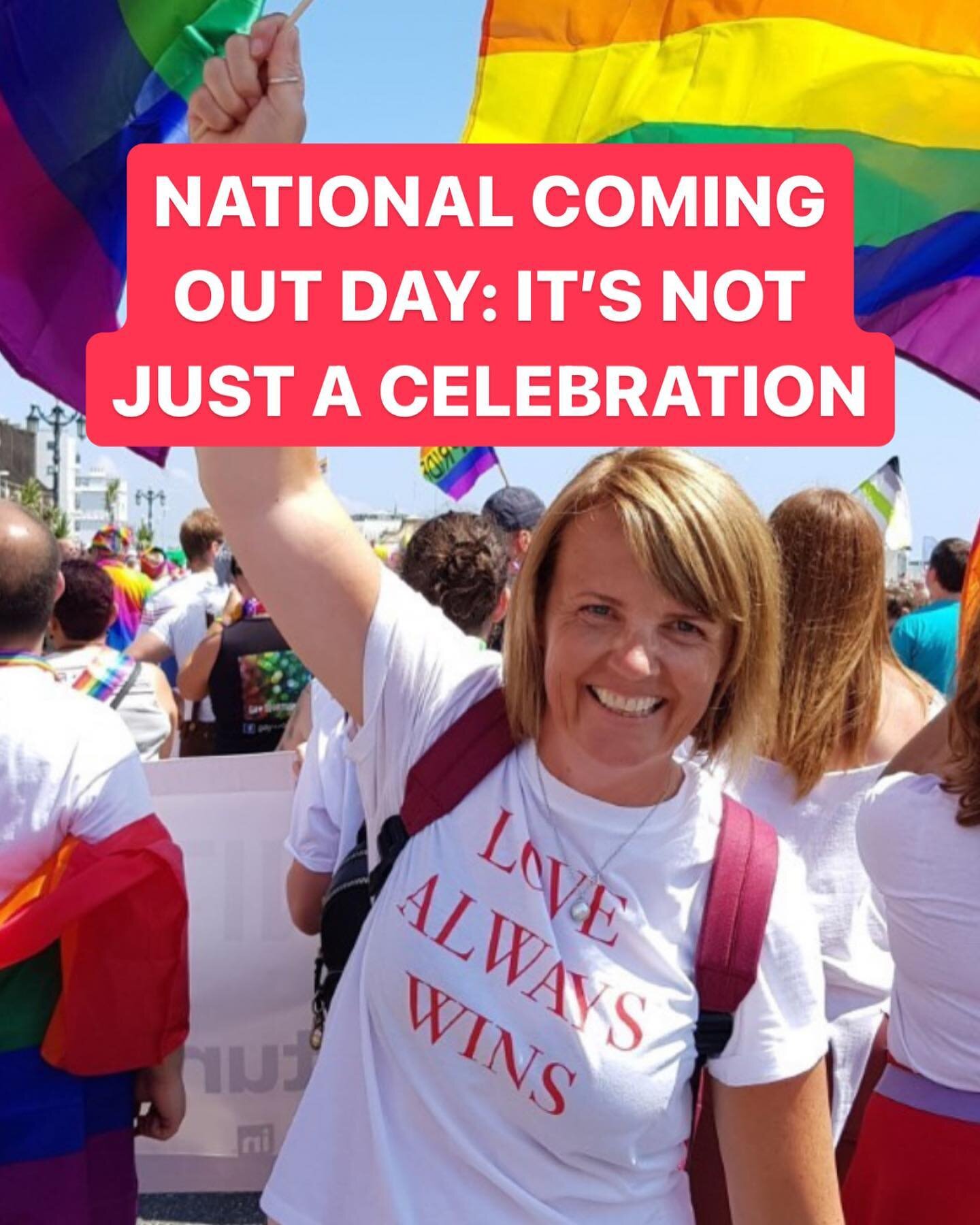 🌈National coming out day is a day of both celebration and sadness&hellip;

To everyone who feels safe enough to be visible, thank you for being you, for standing in your power 🔥 and for showing the world that LGBTQ+ folks are just like everyone els