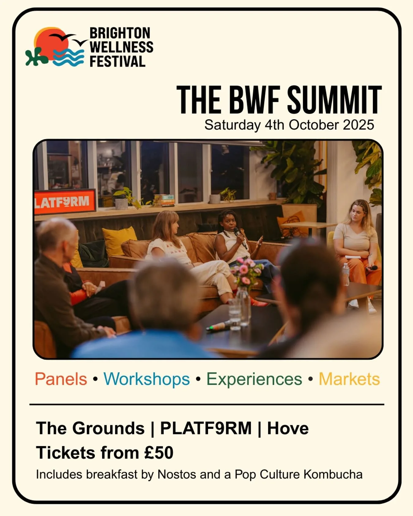 I&rsquo;m proud to be on the Advisory Board of  Brighton Wellness Festival @brightonwellnessfestival and to share the very first BWF Summit - happening Saturday 4th October 2025 at PLATF9RM, Hove.

The BWF Summit is where the future of the wellness i