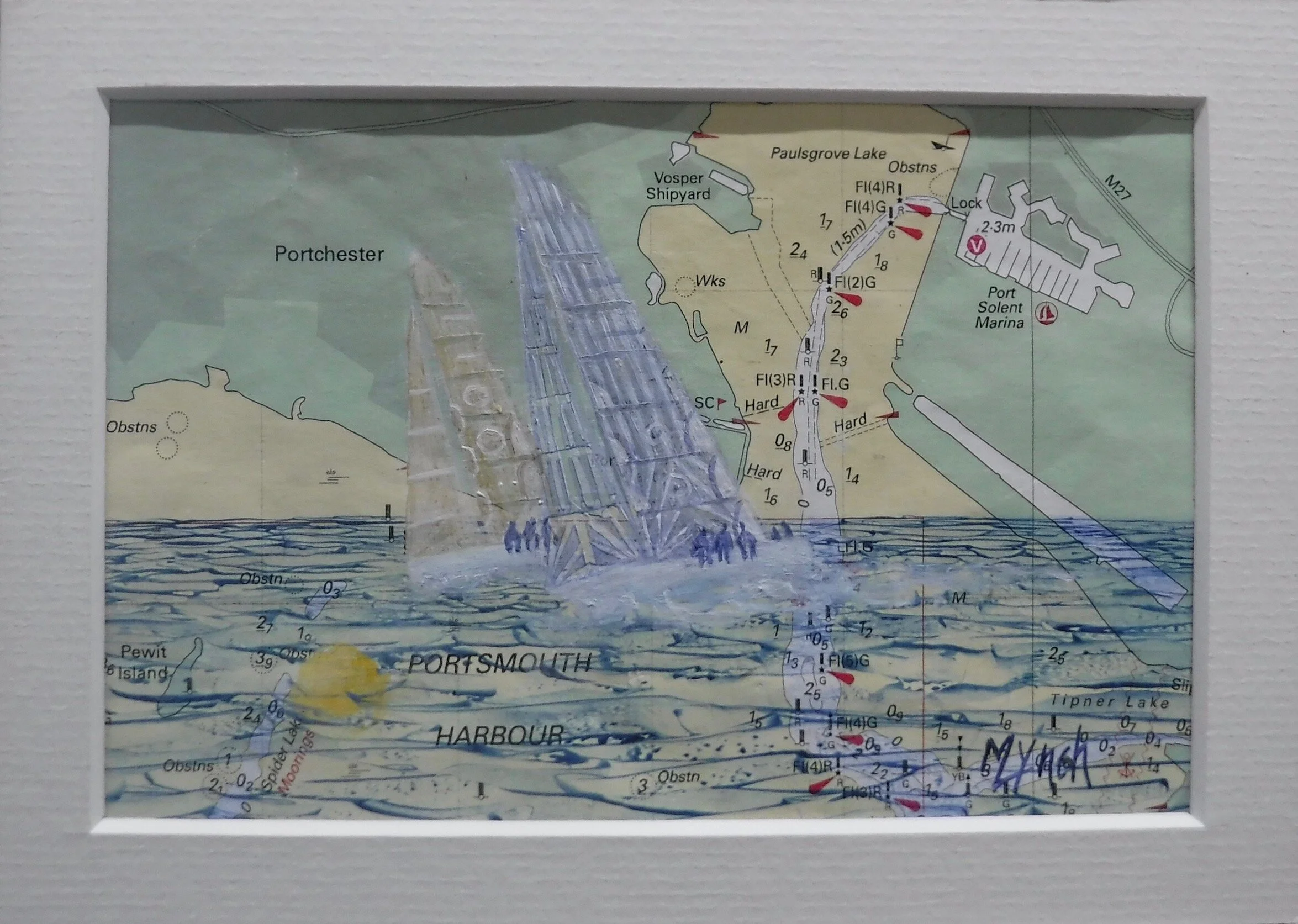 Portchester Racing Yachts by Mari Lynch Acrylic on Chart1a.jpeg