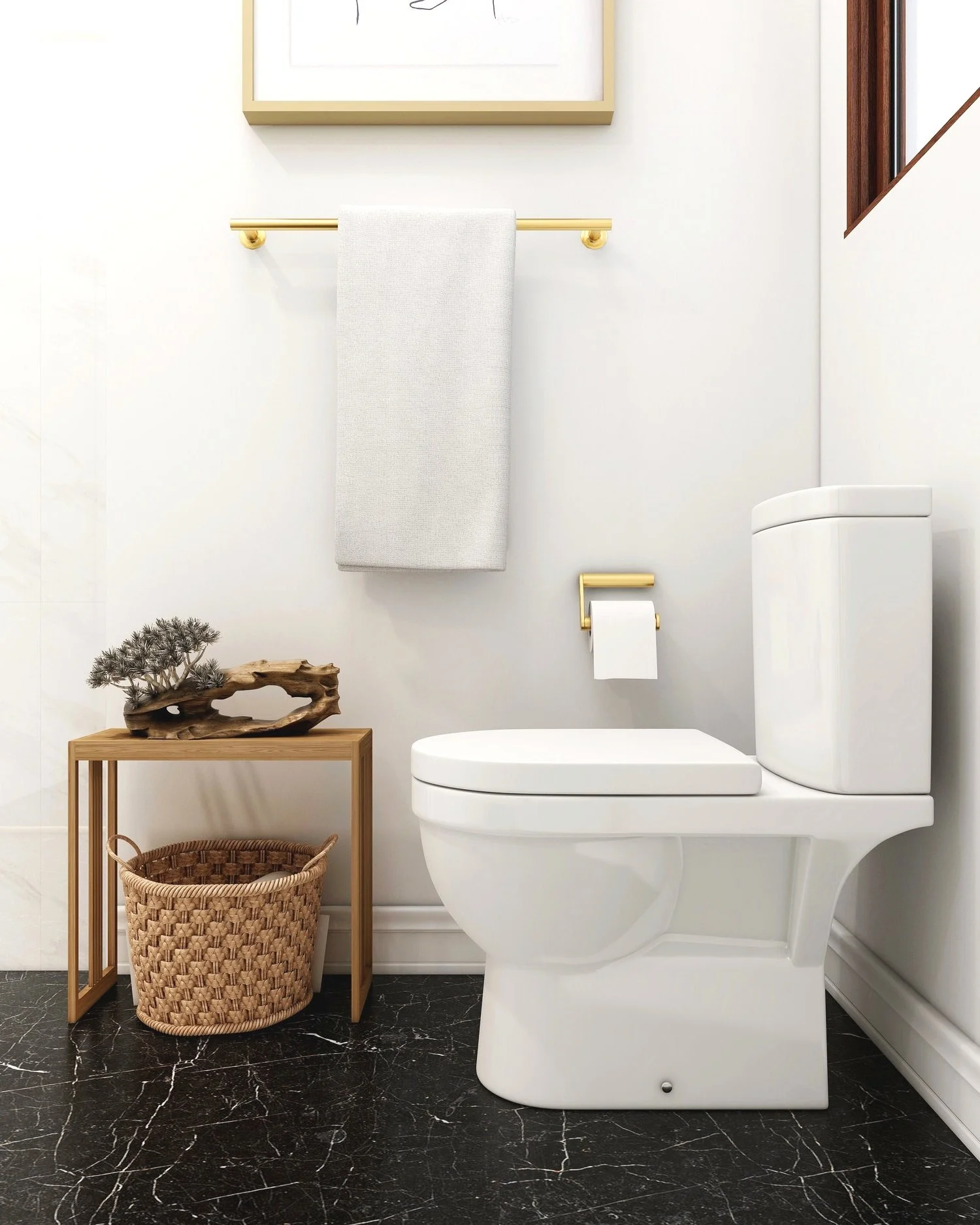 Round toilet size | design and render by shannon levy interiors
