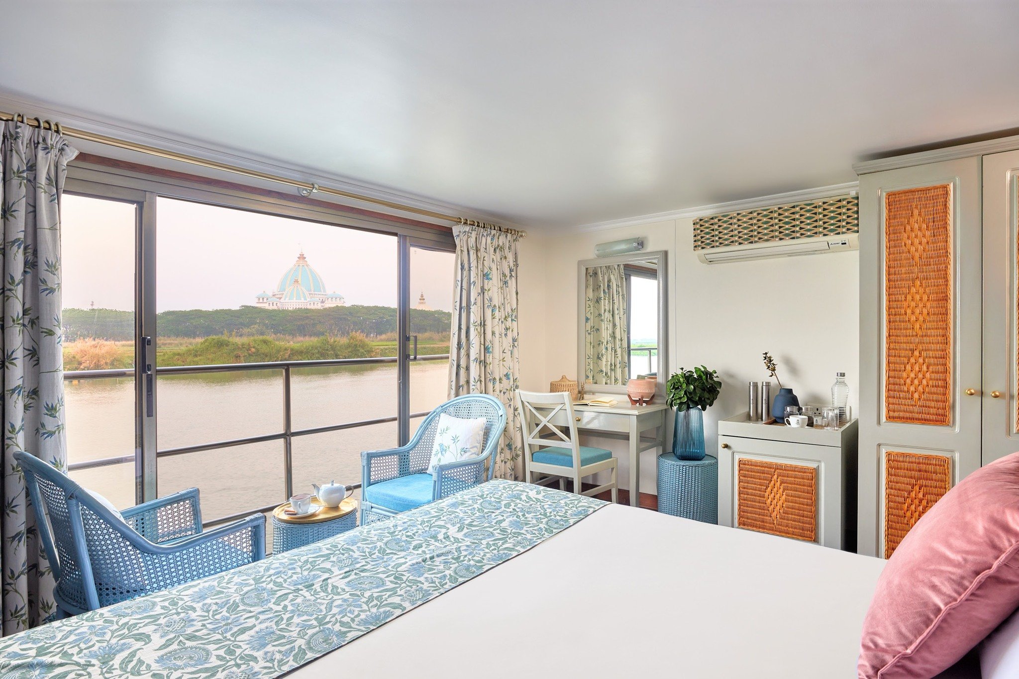 Sailing aboard ABN Rajmahal with Assam Bengal Navigation is a journey wrapped in quiet elegance with cabins which are warm and refined, blending classic colonial style with modern comfort.

@assambengalnavigation