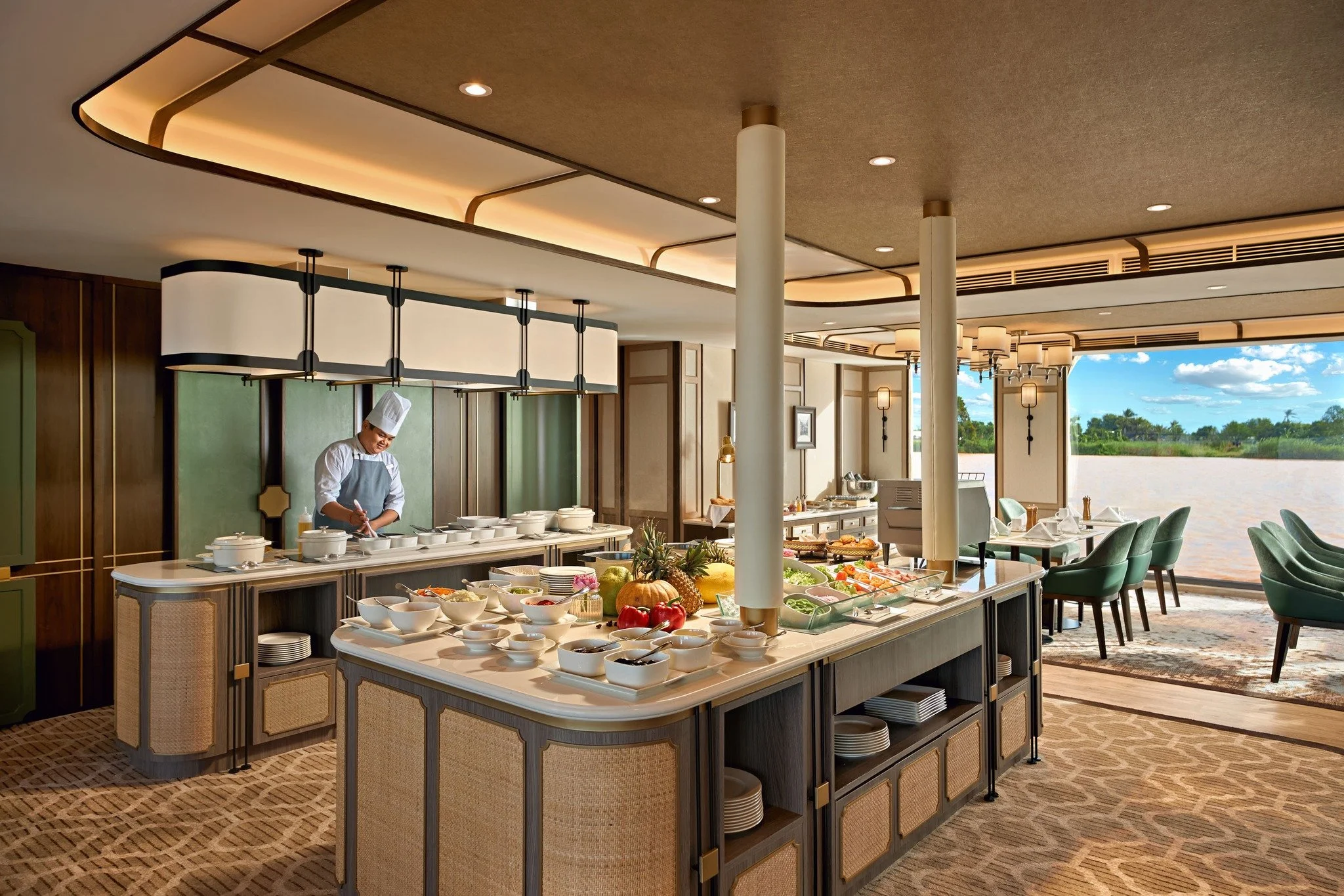 Tonle Sap Restaurant offers a mouthwatering selection of authentic and international cuisine for guests of Lotus Cruises exploring the Mekong Delta.

@lotus_cruises