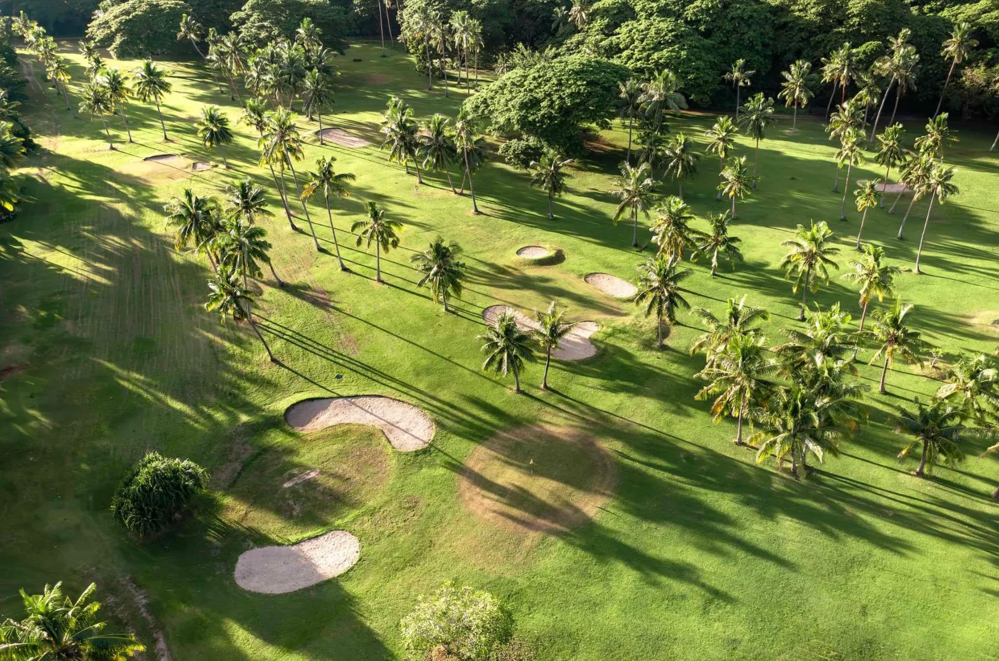 At Wakaya Private Island Resort &amp; Spa in Fiji, the 9-hole golf course winds through an old coconut plantation, surrounded by lush tropical forests, and breathtaking ocean views.

@wakayaislandresort