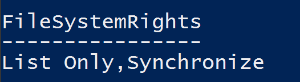 Example of modified command output