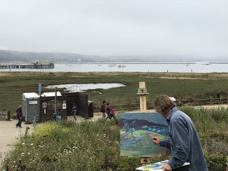 Donny Painting at Romeo Pier