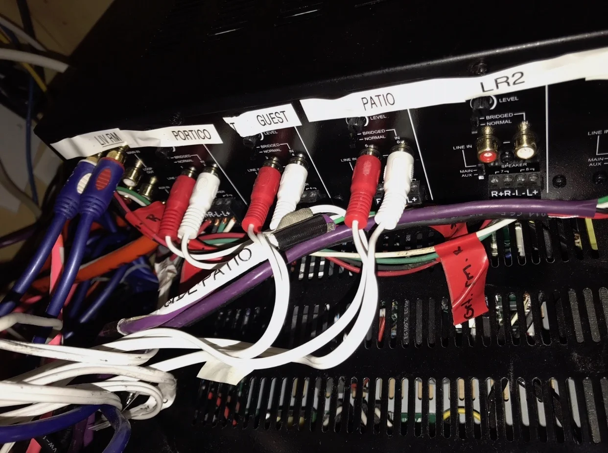  Organized cables at a commercial space in Utah. 