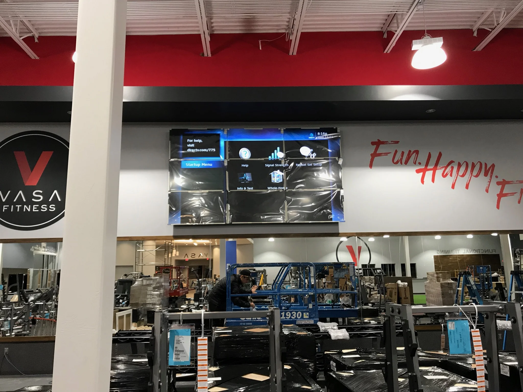  Video wall at VASA Fitness in Spanish Fork, Utah. 