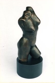 “Torso” 5” x 25” bronze on wood base