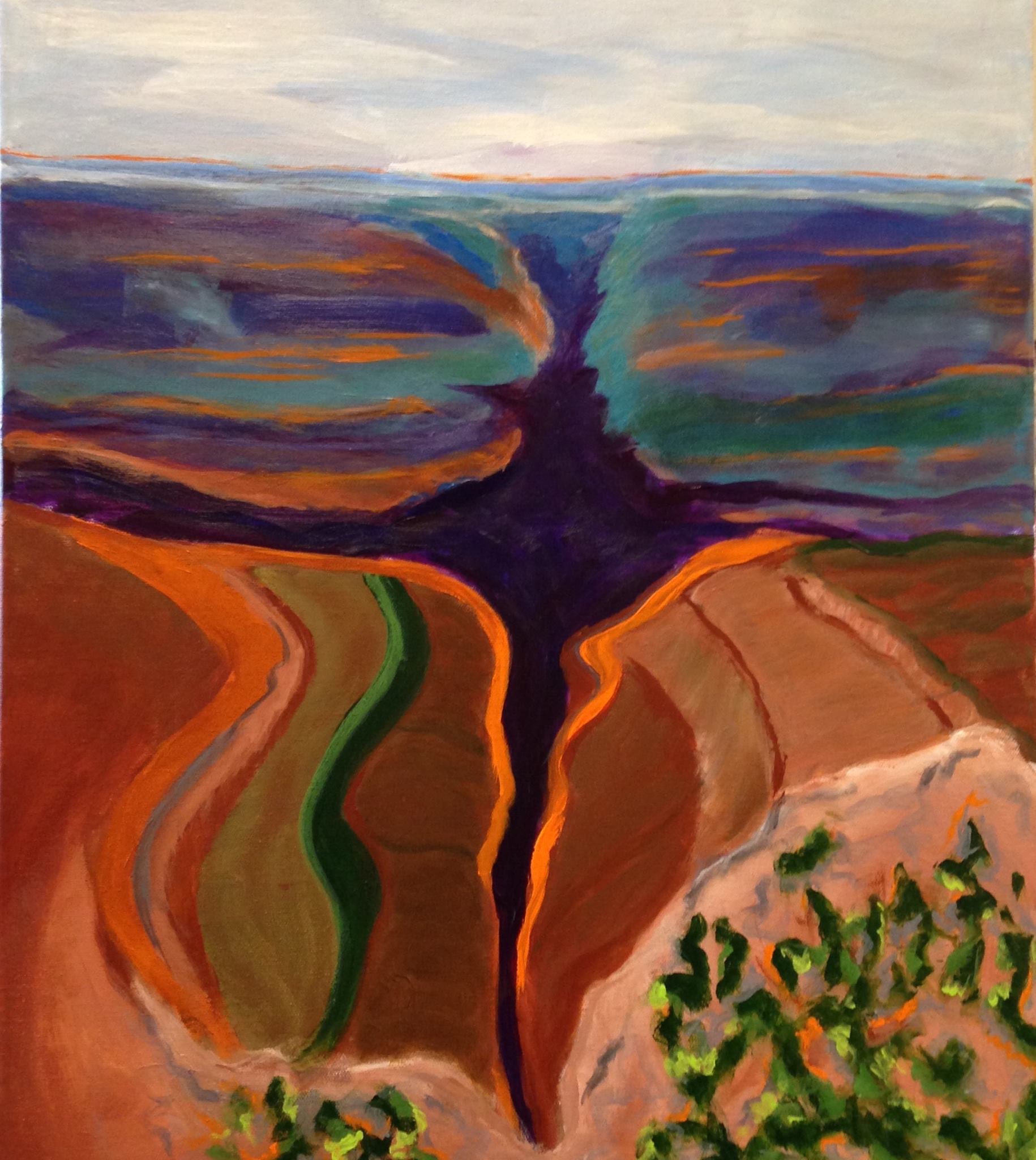 “Grand Canyon” 18” x 24” acrylic on stretched canvas