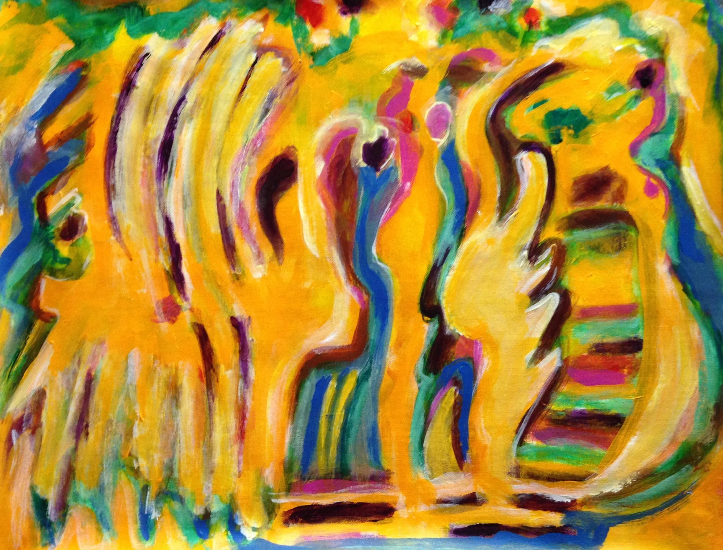 “Good Vibrations” 16” x 20” acrylic on canvas