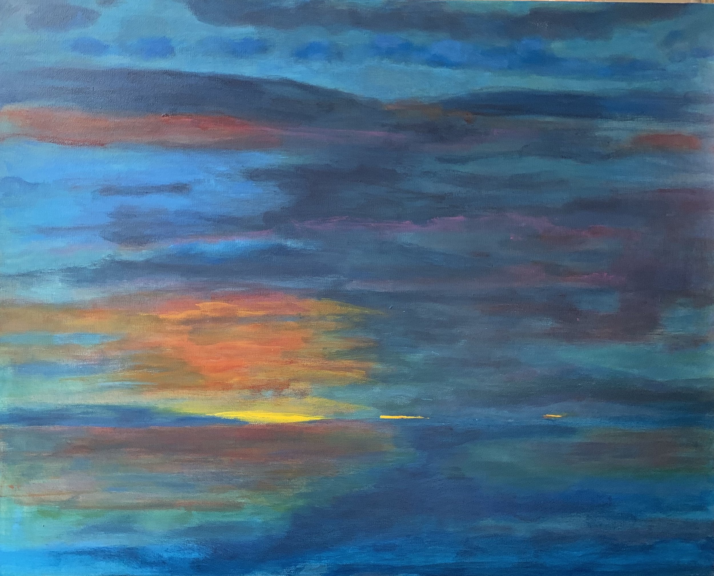 “First Light” 24” x 30” acrylic on stretched canvas