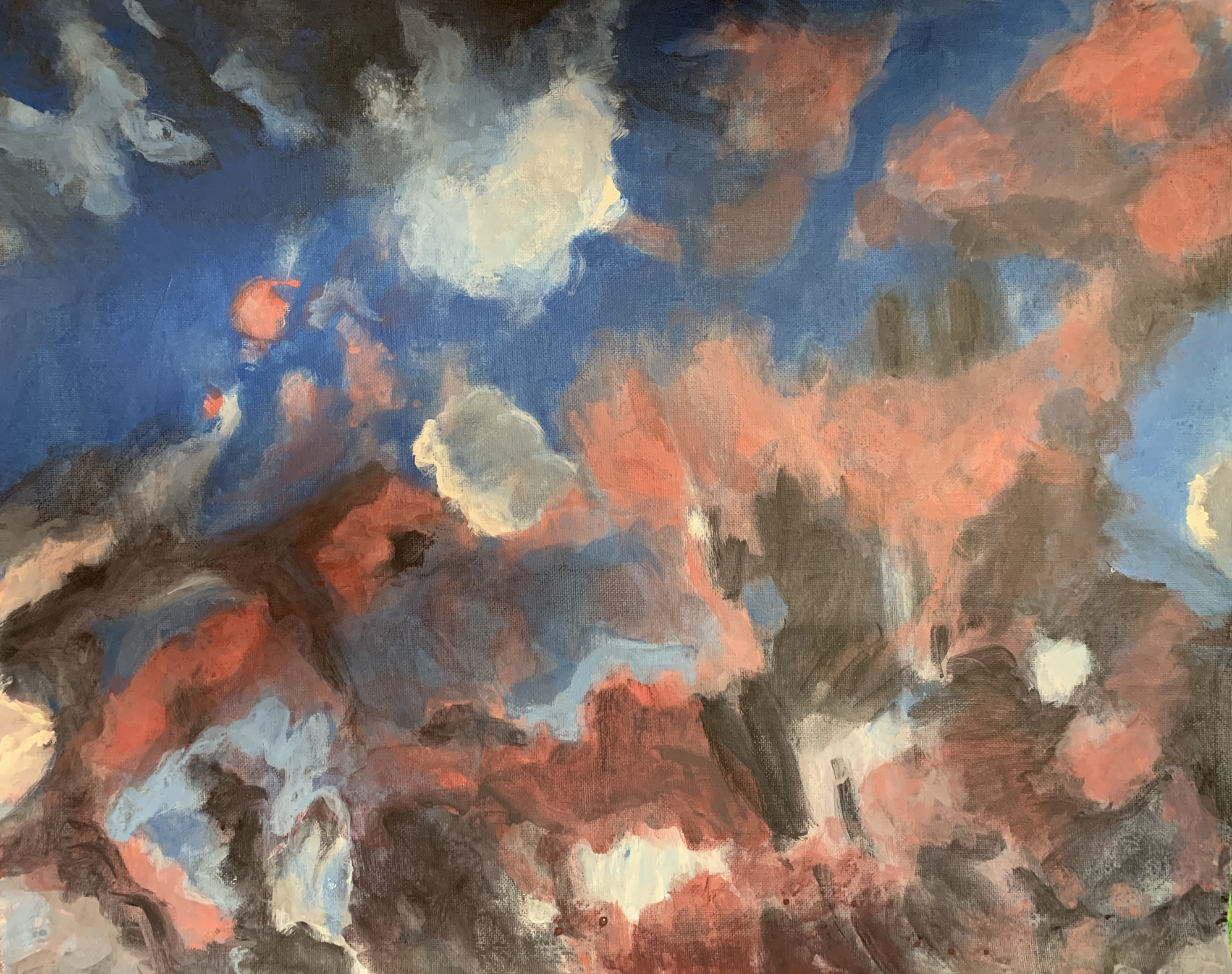 “Cloud gazing” , 16” x 20” acrylic on canvas