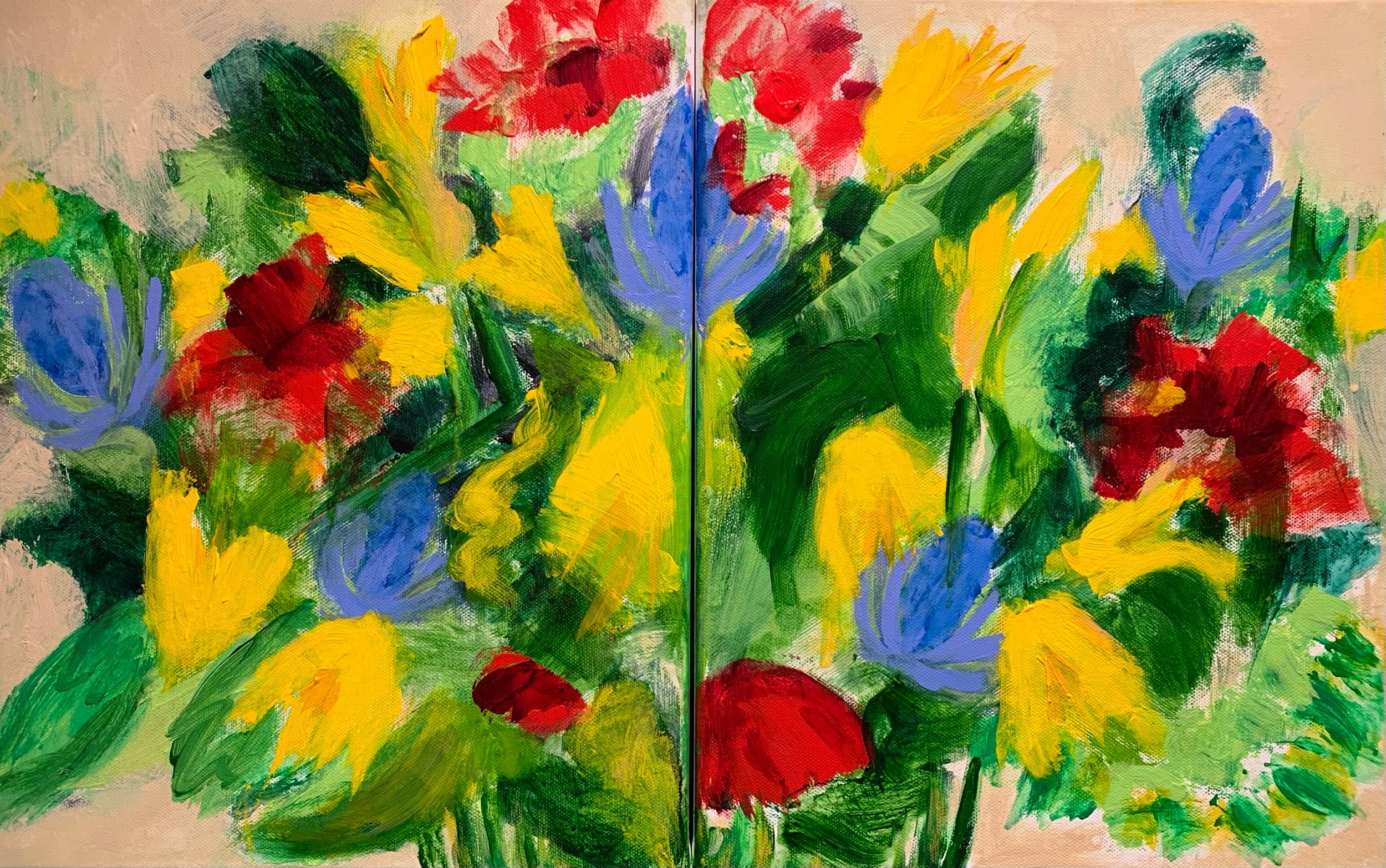 “Bouquet day 5 diptych”