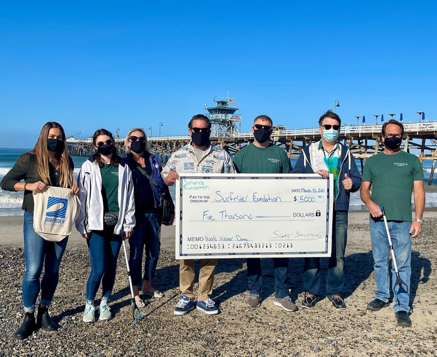 Sonance Foundation believes that protecting our coastal waters is vitally important. That&rsquo;s why on #worldwaterday2021 we granted our local Surfrider chapter $5,000 to help them fight to preserve San Clemente&rsquo;s beaches, waves, and ocean. I