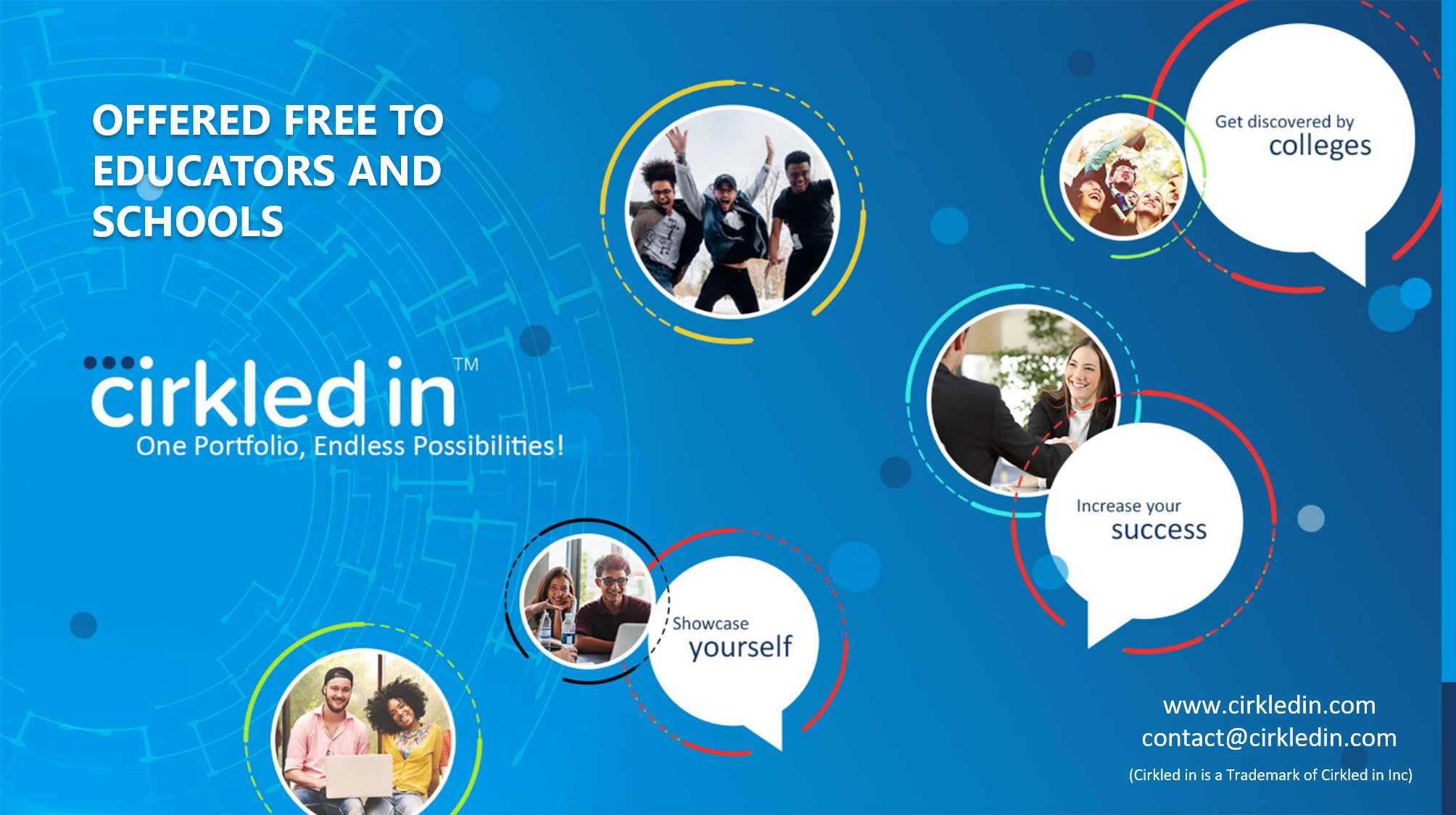 Cirkled In: Offered FREE to Students, Teachers, Schools, and School Districts