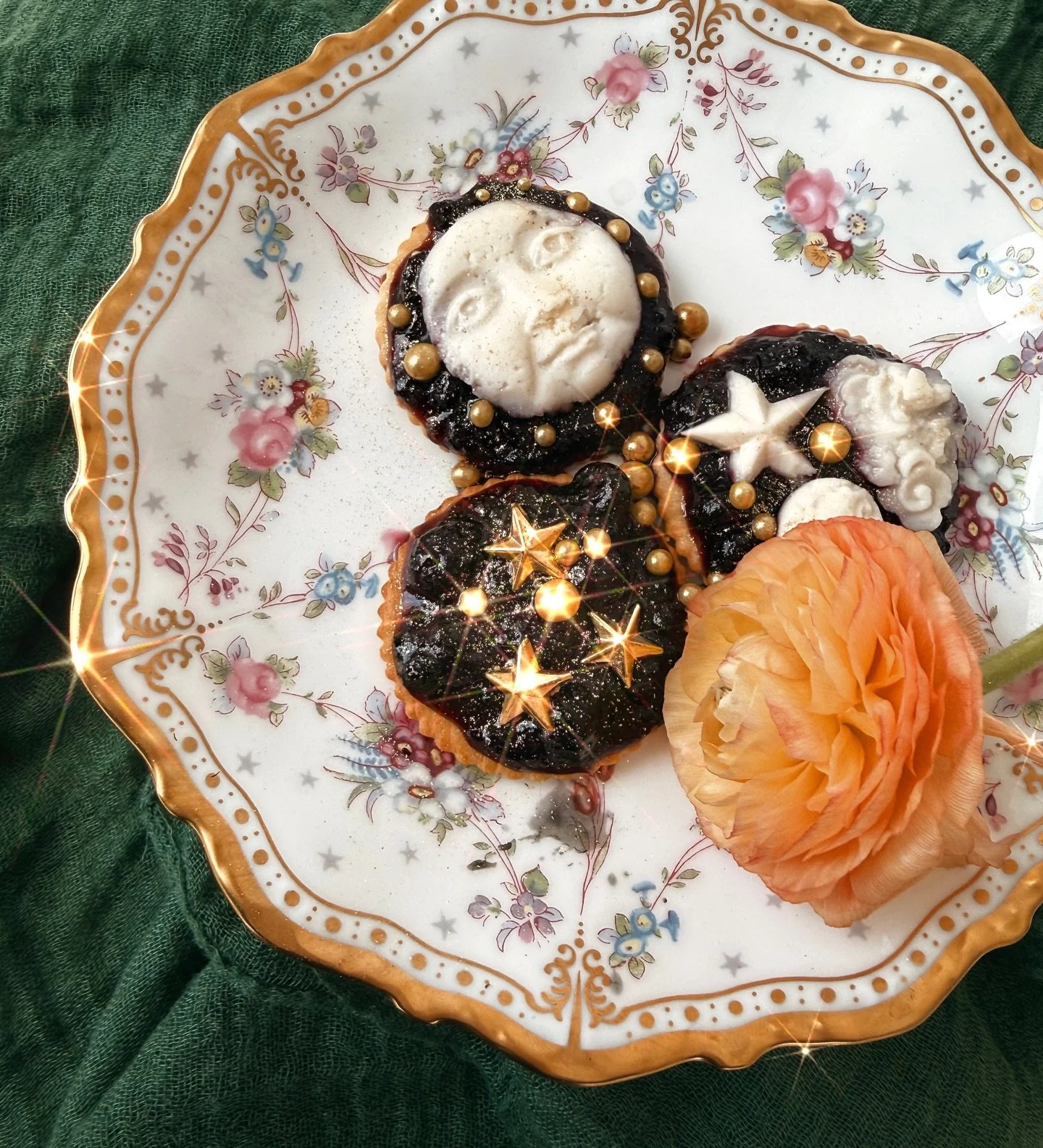 It was getting late, and a little girl asked if there was dessert. So I made lavender whipped butter and turned it in something sweet. 🌙✨