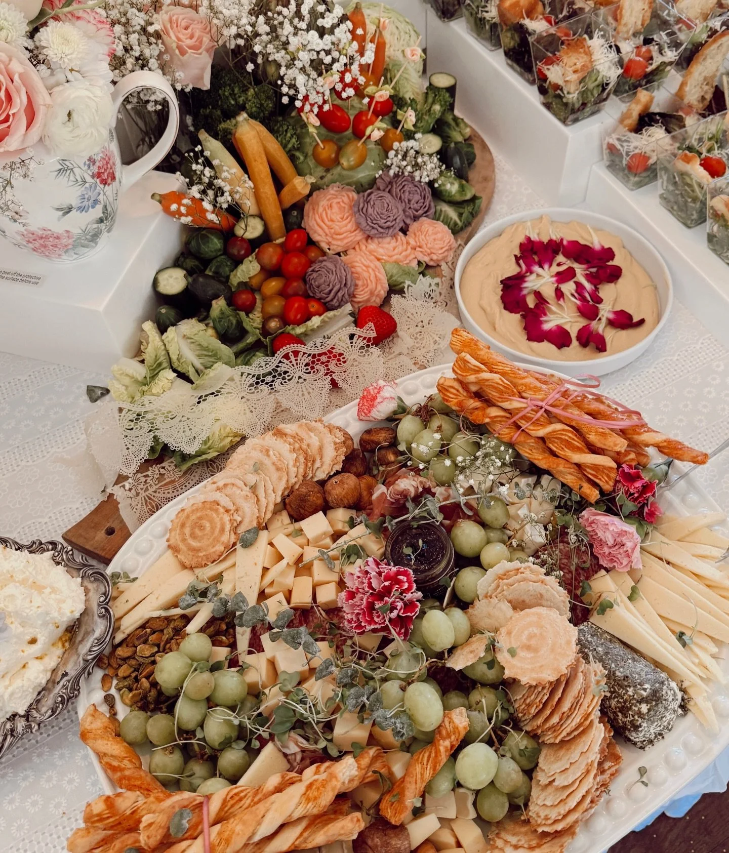 Dreamy Birthday Party for a little princess ✨🌸

We had so much joy sprinkling pink dust everywhere, layering delicate flowers onto every bite, and creating a feast that felt straight out of a fairytale. From garden-fresh vegetables to abundant chees