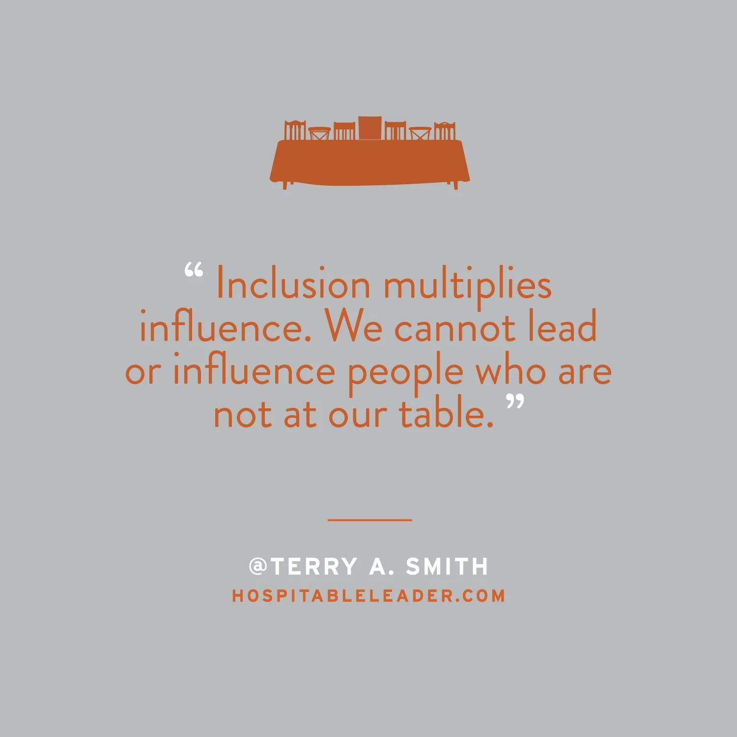 Connection can't happen without influence. And influence will never happen without an invitation. Terry Smith, in his new book The Hospitable Leader, lays out a revolutionary model for leadership modeled by Jesus. Check it out at HospitableLeader.com