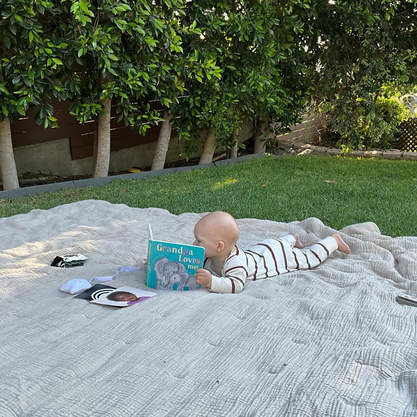I love this picture of my grandson, Wolfie, enjoying this book titled &ldquo;Grandpa Loves Me.&rdquo;