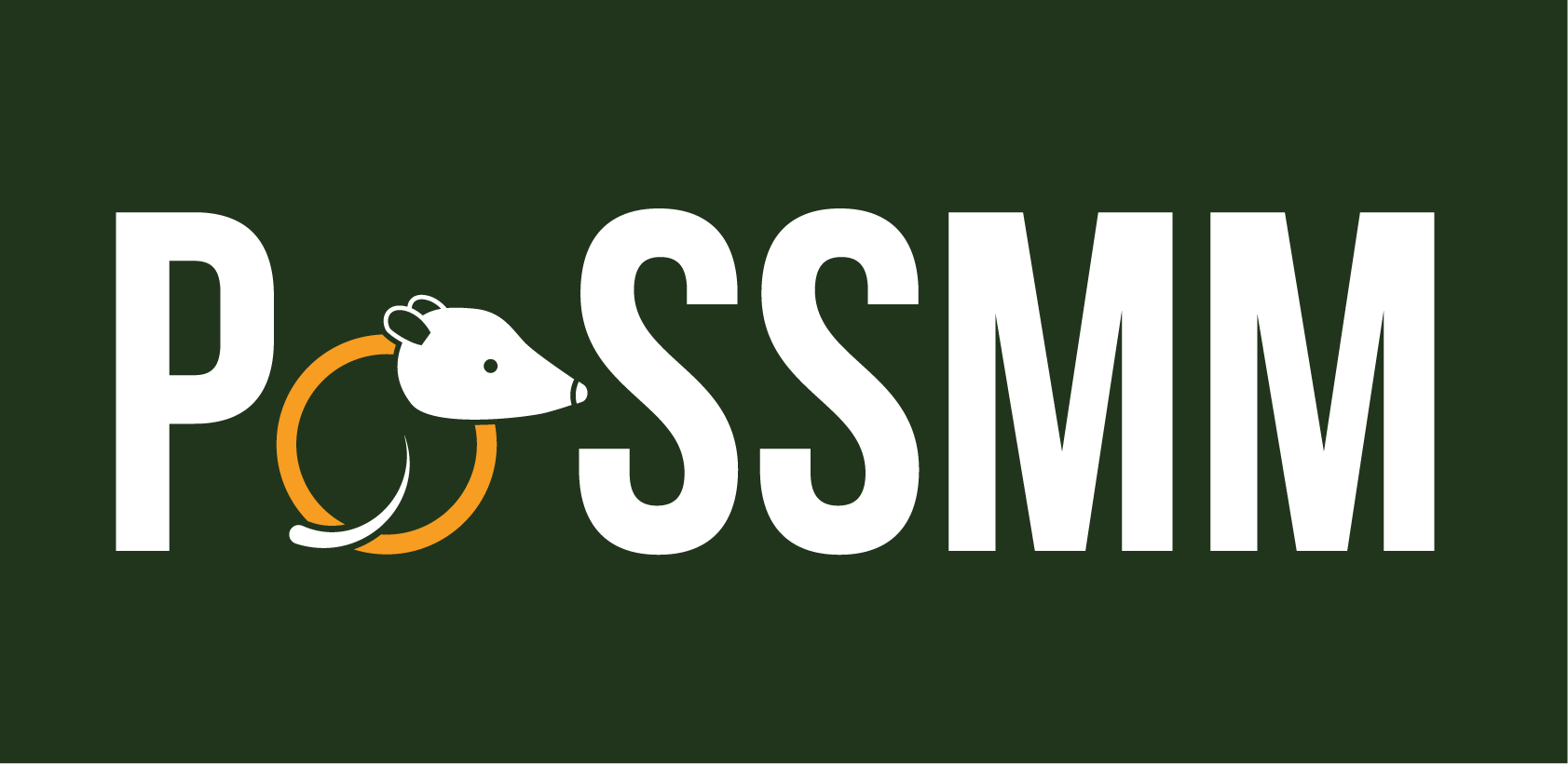 An opossum themed logo I made for West Virginia Department of Natural Resource's database application "PoSSMM" while working at Timmons Group. It stands for "Portal of Species, Surveys, Monitoring and Measurement". 
