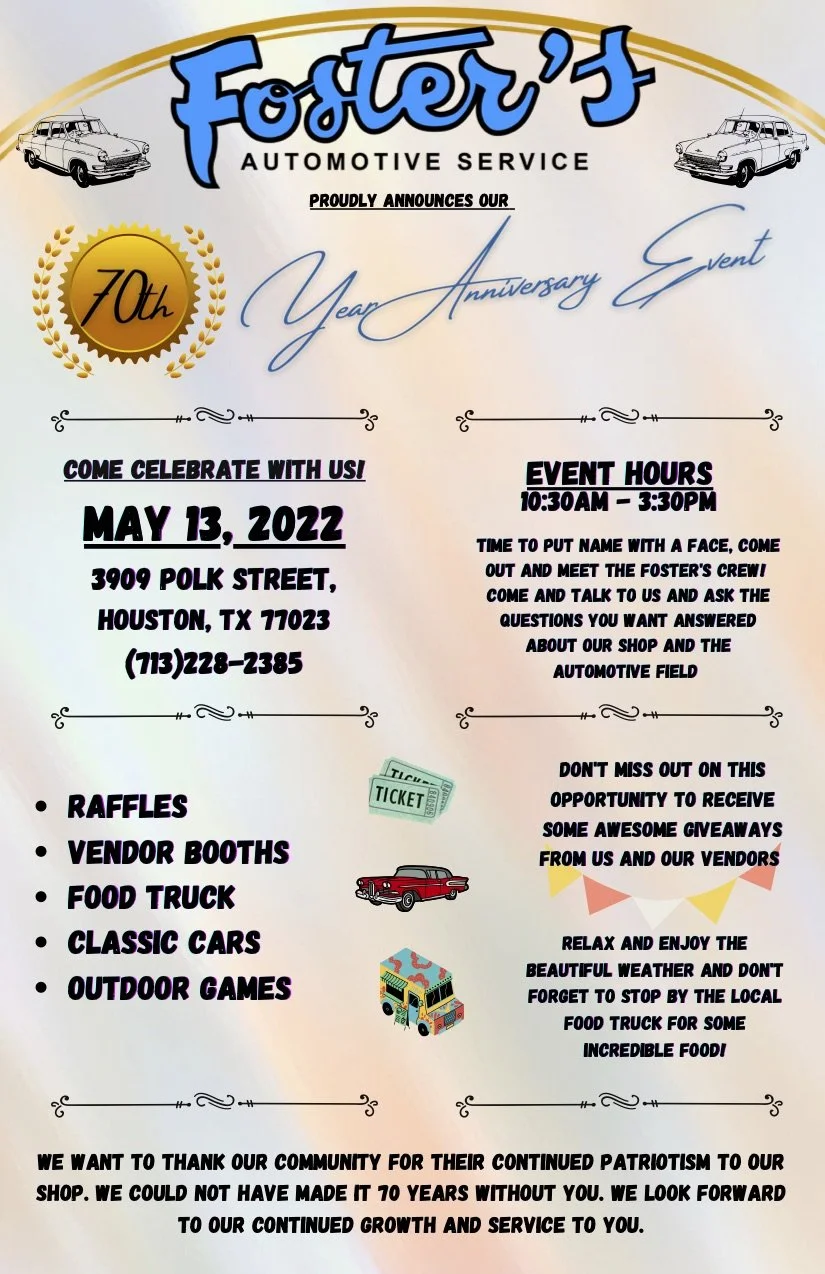 Foster's Automotive 70th Anniversary