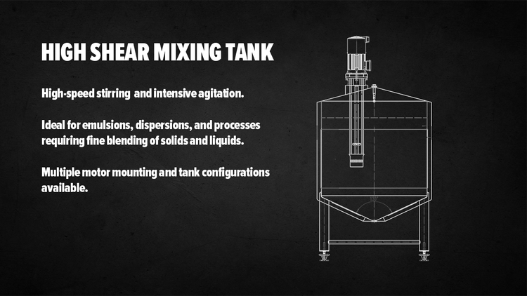 Tank Shear High Shear Mixing Tanks