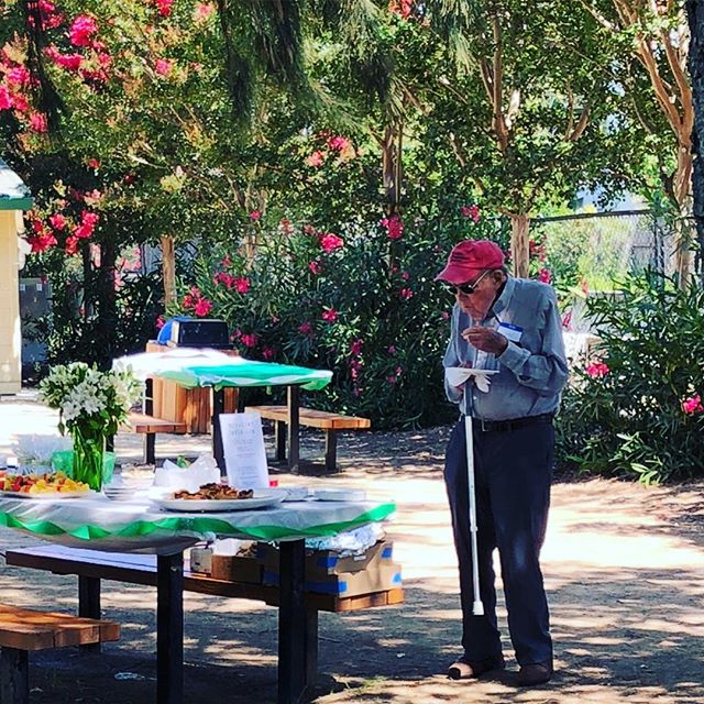 This guy! Just enjoying his butter tarts on a lovely Sunday afternoon in Palo Alto.