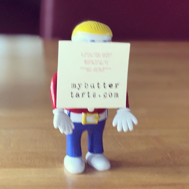 Mr. Bill helps me get my first mybuttertarts.com order ready for delivery this morning.