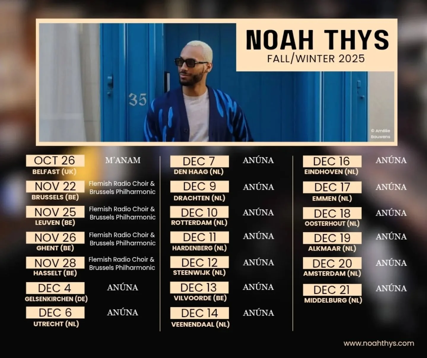 The next few months are gonna get real busy! 🥵 See you at one of these gigs?! 🙌🏽