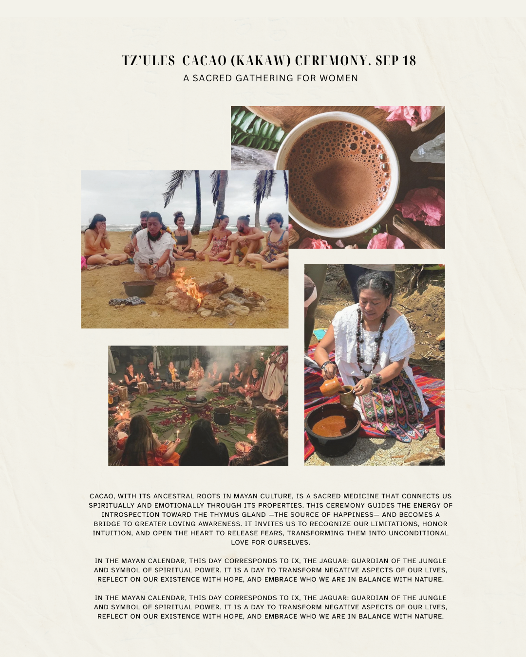 Tz’ules Cacao (Kakaw) Ceremony — A Sacred Gathering for Women