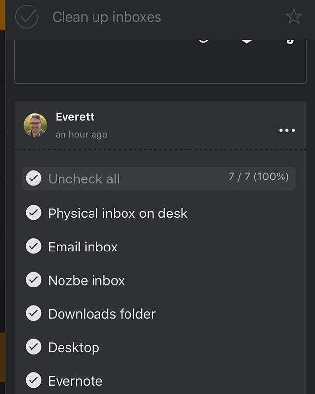 Out of all the steps in my weekly review, this one has to be the hardest. It takes forever to go through all the mail from last week, and then clean out all my digital inboxes. If feels so good to be done with it this week! What do you do in your wee