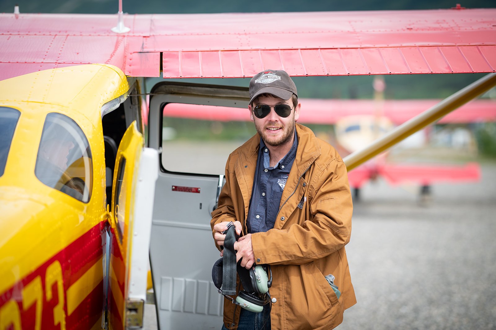 Pilot loading at Chitina Airstrip