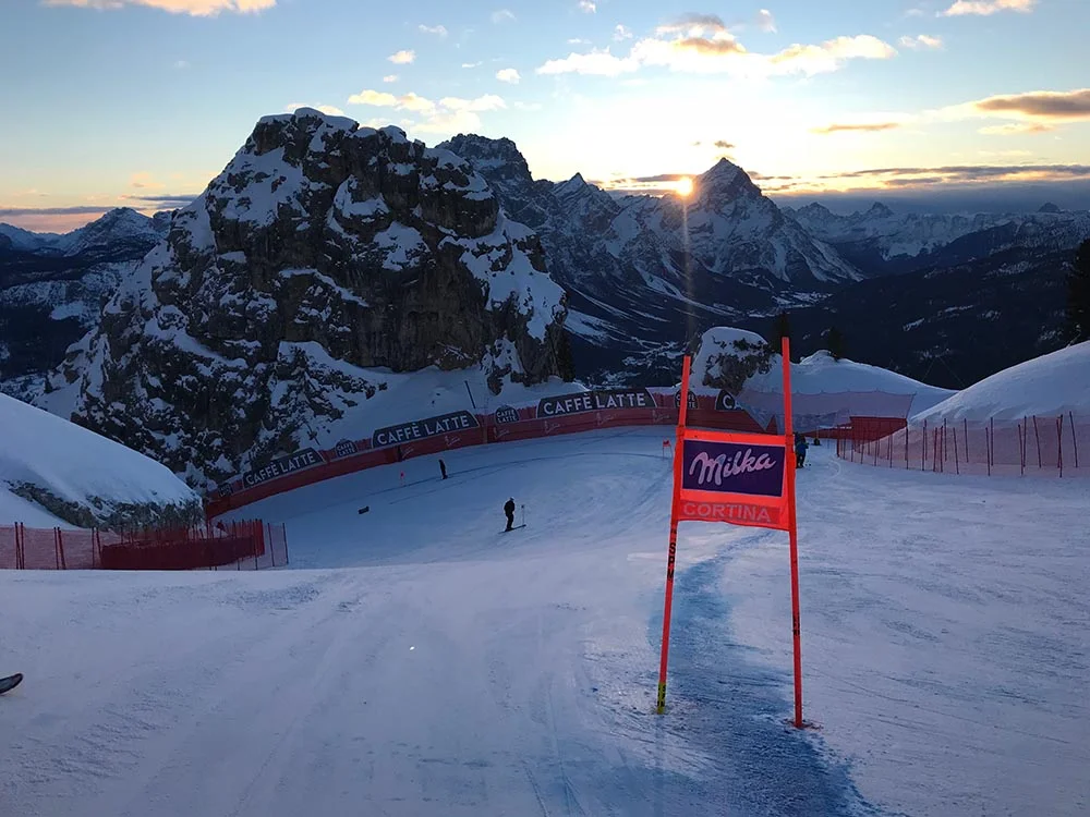 From the race track in Cortina, Italy.