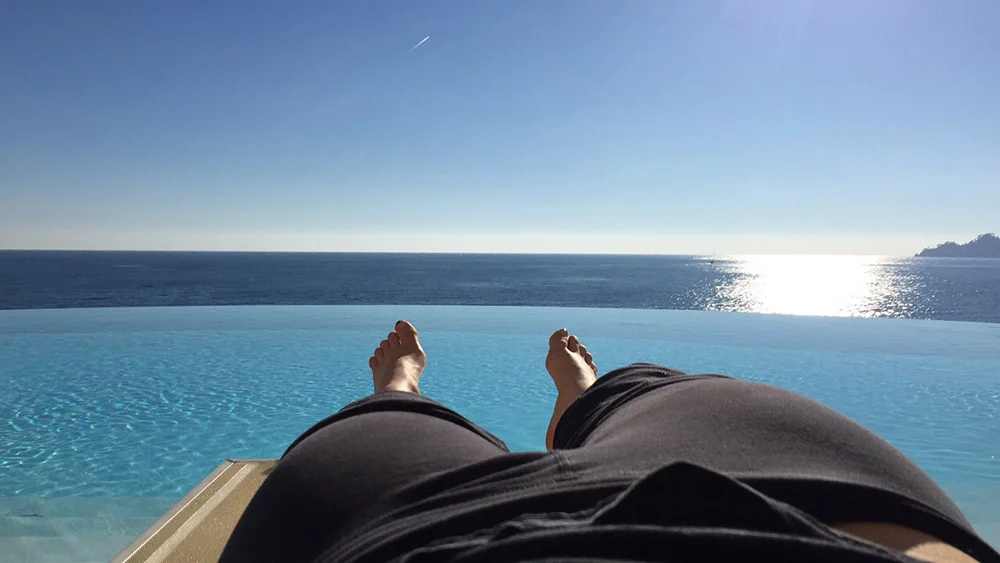 Enjoying some down time in between races on the Italian coast!