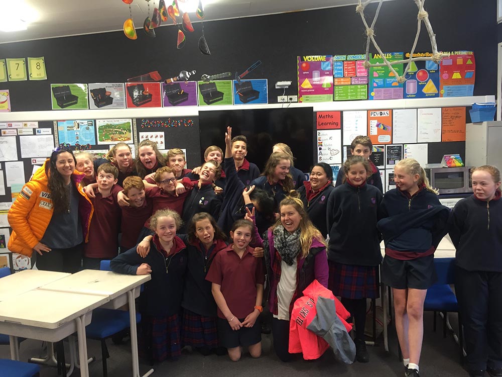 Hanging out with the kids of St. Joseph's School in Queenstown!
