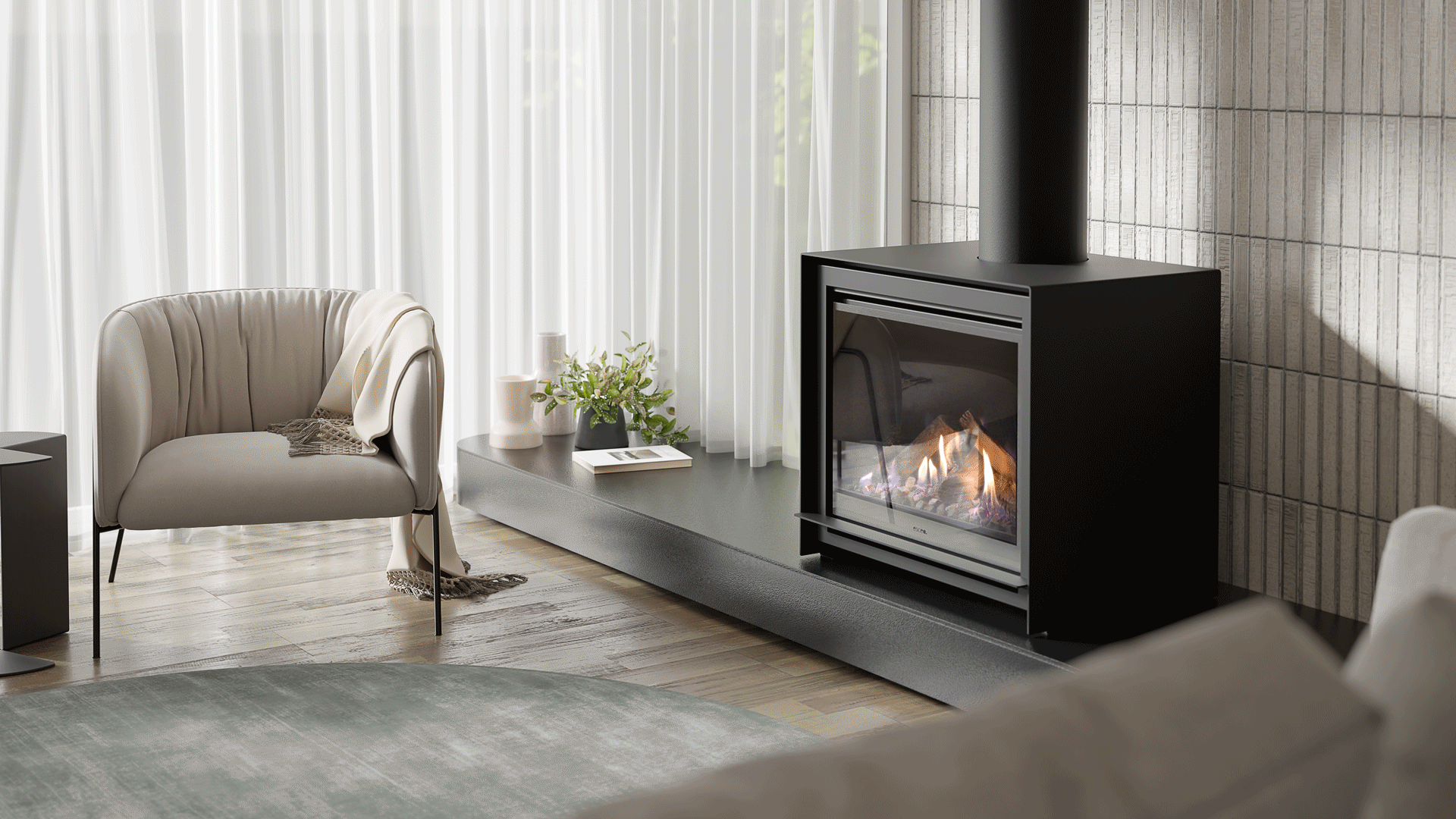 Escea free standing gas fires