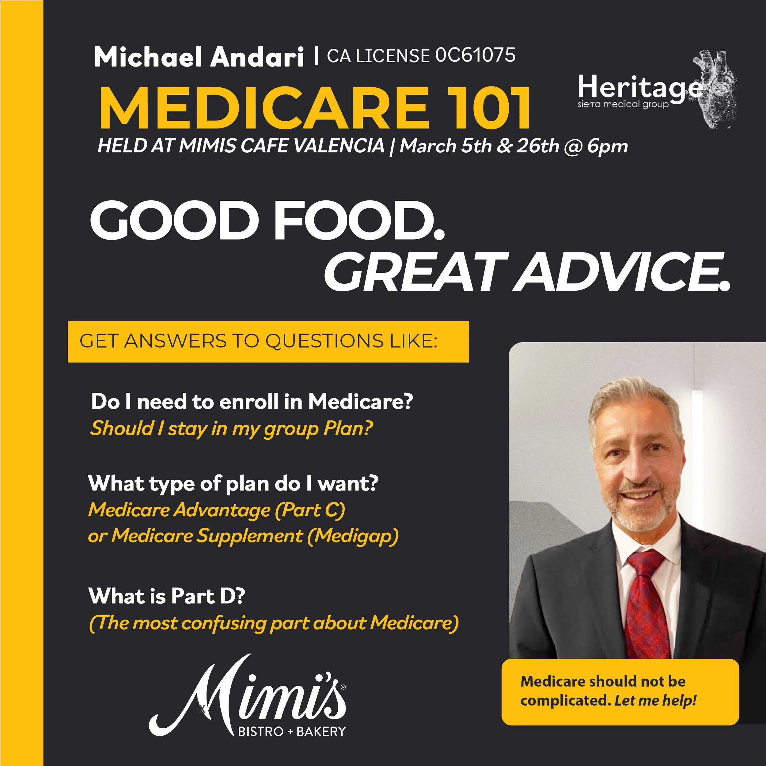 Medicare 101 At Mimis Cafe!