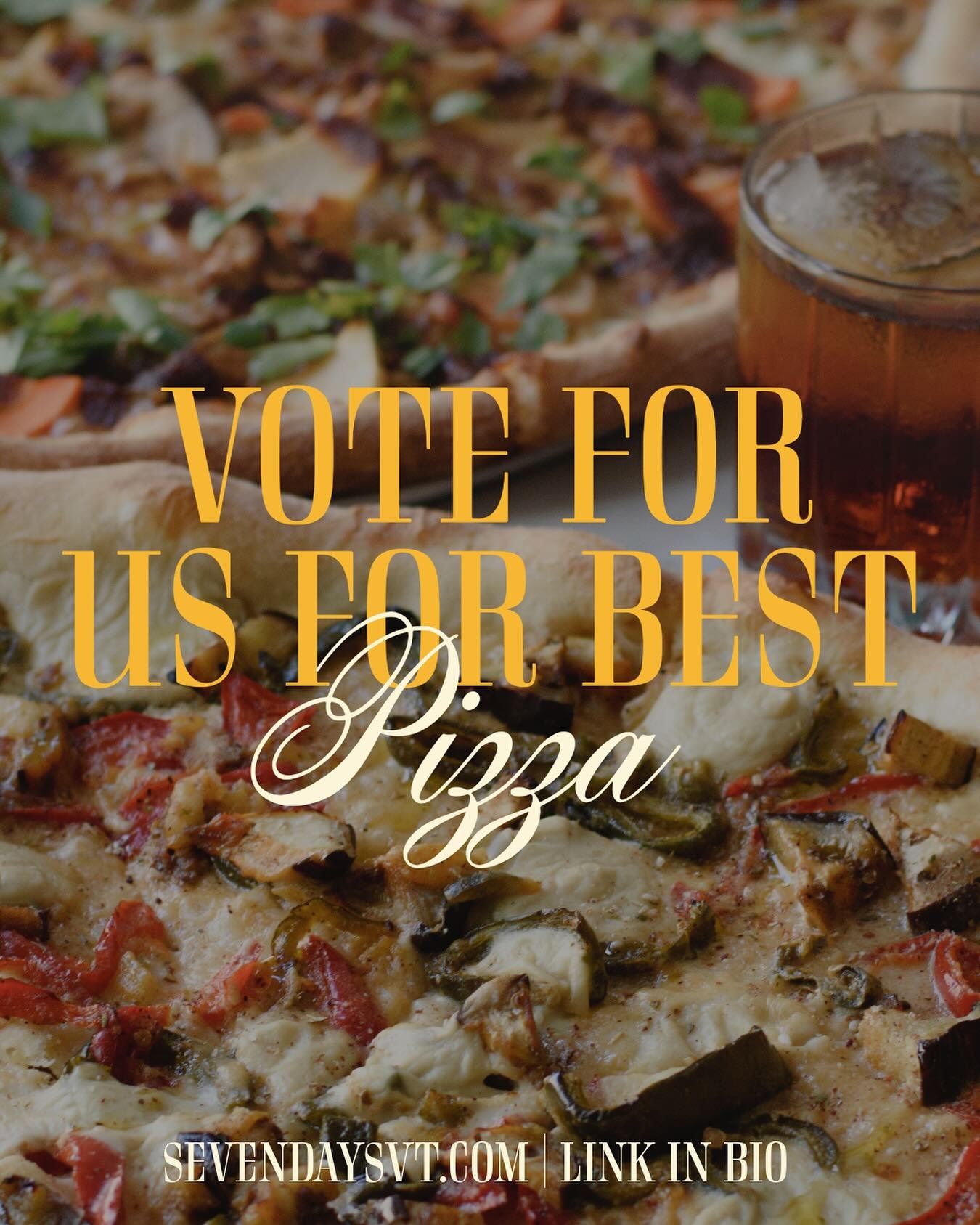 Wow &mdash; you guys nominated us for Seven Daysies Best Pizza in Chittenden County🧡🍕Thank you!!

We&rsquo;re now in Round 2, and voting is open from today 
through June 10 at 5 PM!

If you&rsquo;ve enjoyed pizza at our Jericho or Richmond location