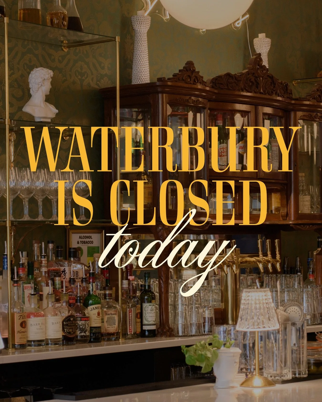 Our Waterbury location is closed today for a staff meeting. We&rsquo;ll be back tomorrow, thank you for your understanding❣️