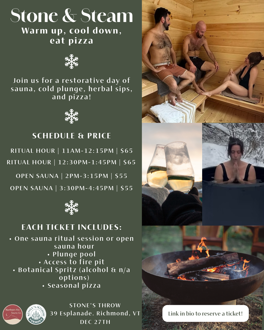 Stone &amp; Steam - a winter sauna ritual | Richmond