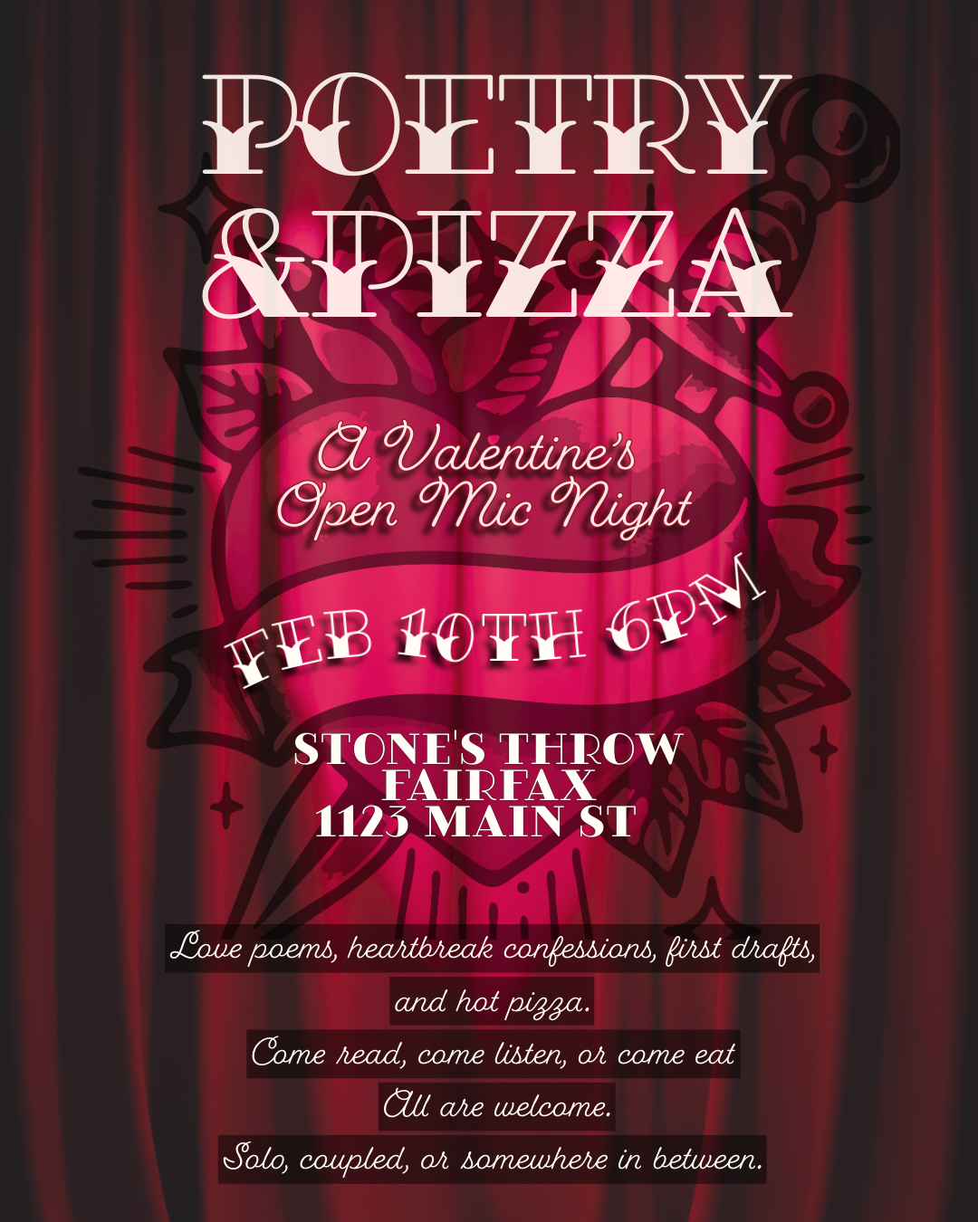 Poetry & Pizza Open Mic Night - Fairfax