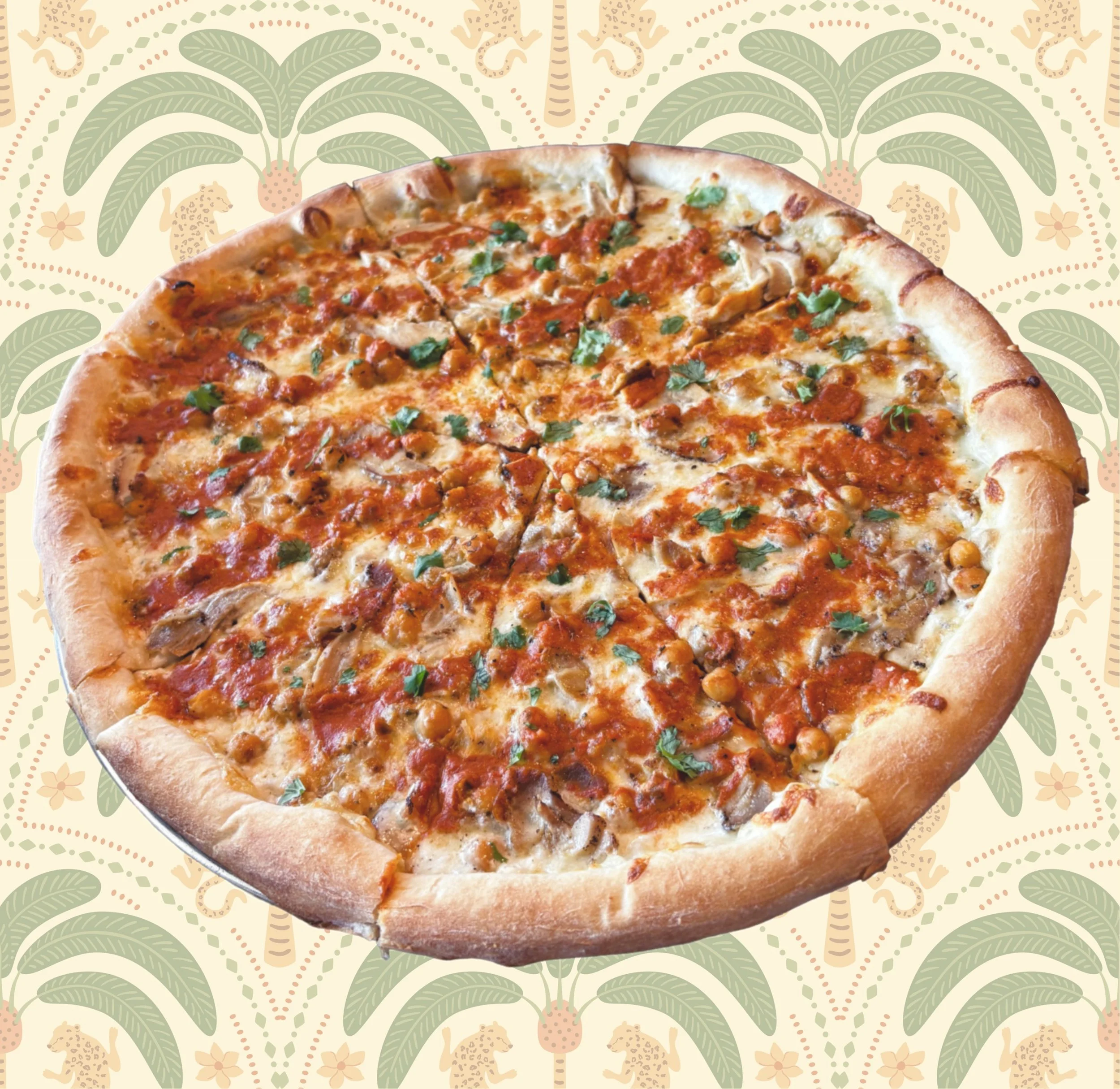 Tikka Masala Pizza special called the Golden Hour
