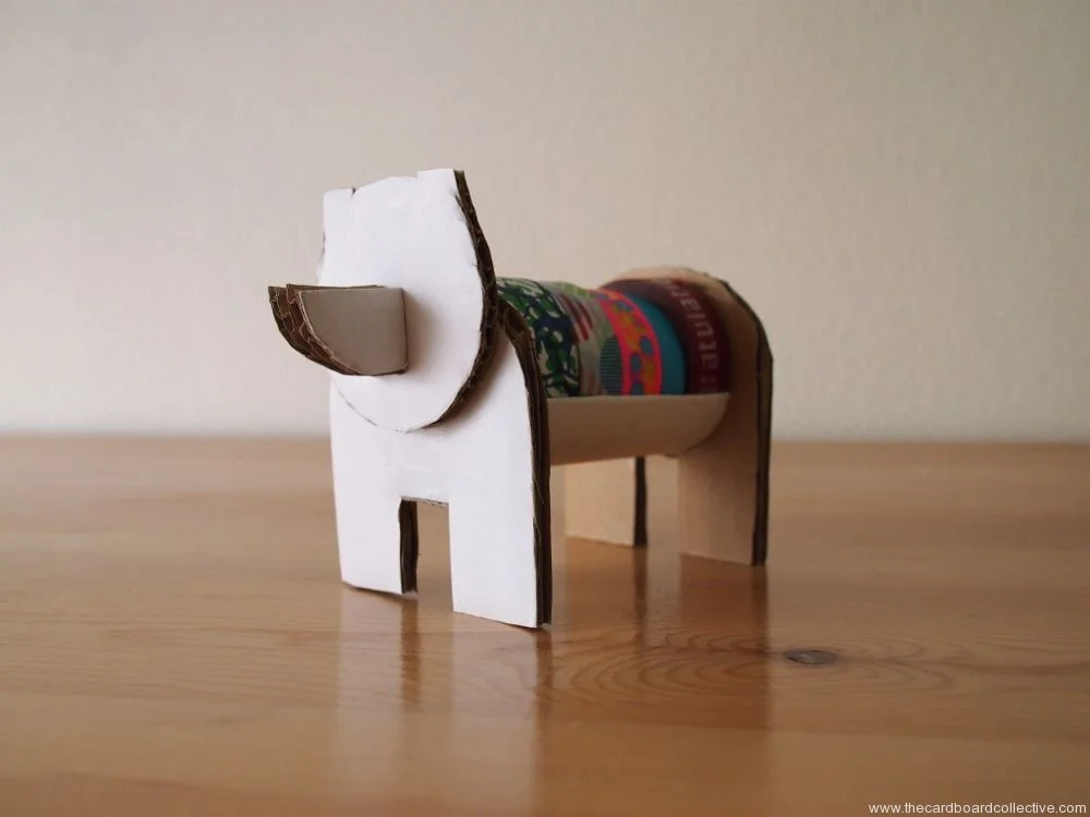 Cardboard Bear Desk Organizer