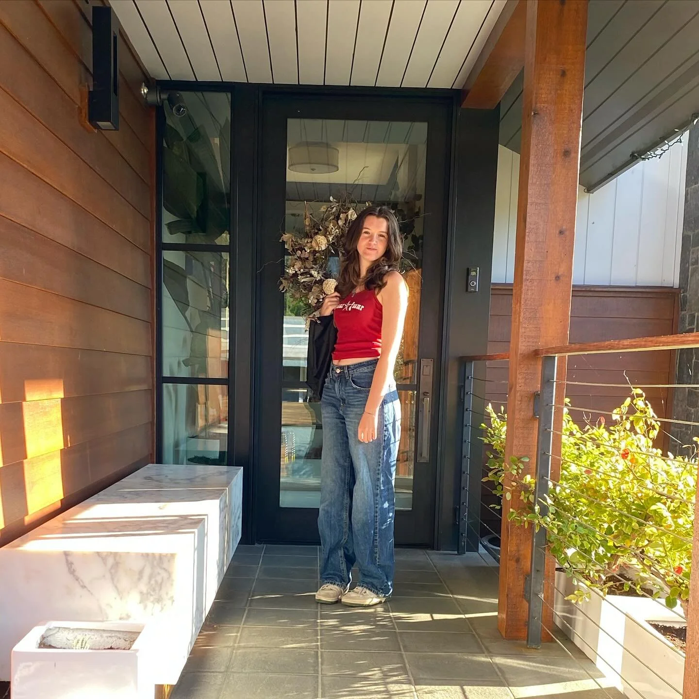 Last first day. Senior year, let&rsquo;s go!🦋🌸🥰💃🏽🙌🏼💜
