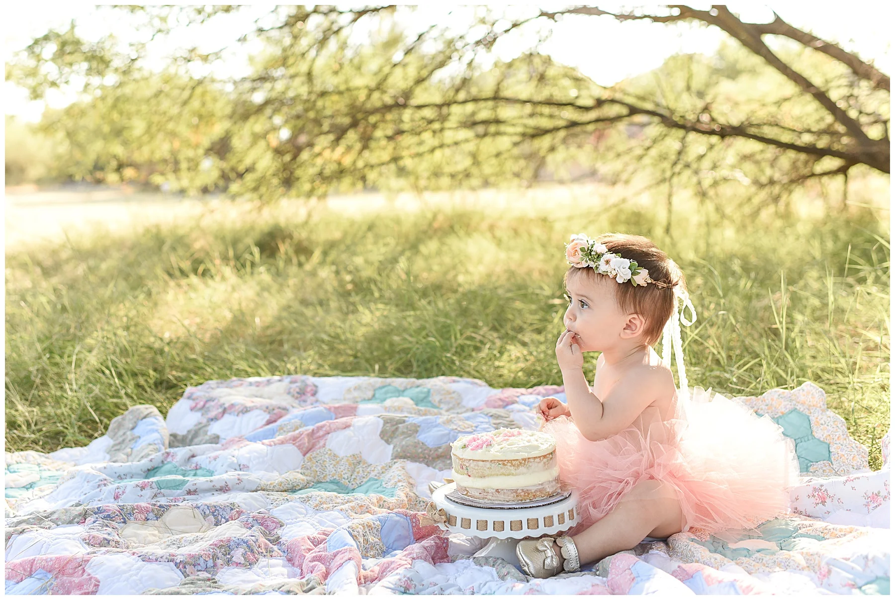 Phoenix Vintage Whimsy Cake Smash Photographer | SweetLife Photography