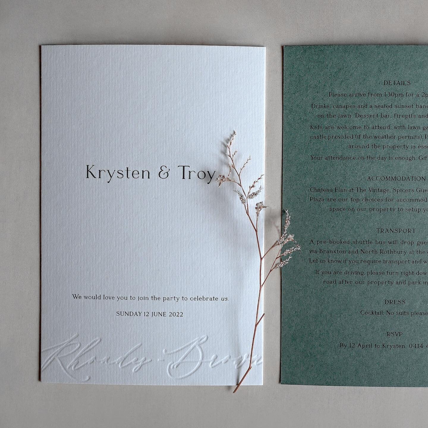 Designing my own wedding invitation was surprisingly easier than I expected.

The design had to represent us, our home where we were married and, of course, it had to reflect my design style. 

The result: a clean, uncluttered invitation with a simpl